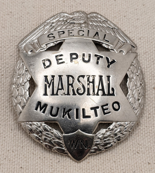 Nice Old 1920s Mukilteo Washington Special Deputy Marshal Badge