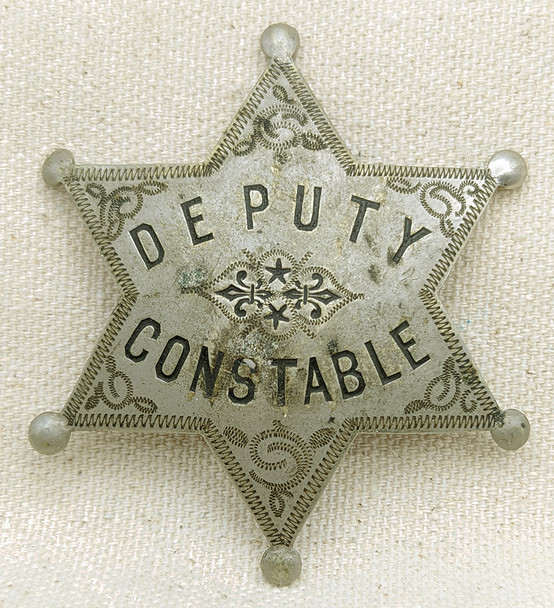 Great Old West Ca 1900 Deputy Constable 6 pt Star by California Maker Wirth & Jachens