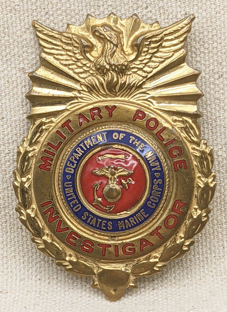 Stunning & RARE 1960s - 70s US Marine Corps USMC MP Military