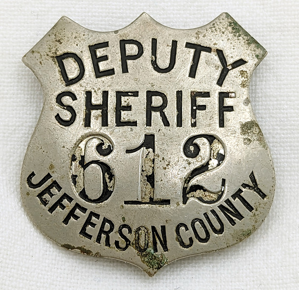 1910s WWI era Jefferson Co Alabama(?) Deputy Sheriff Badge #612