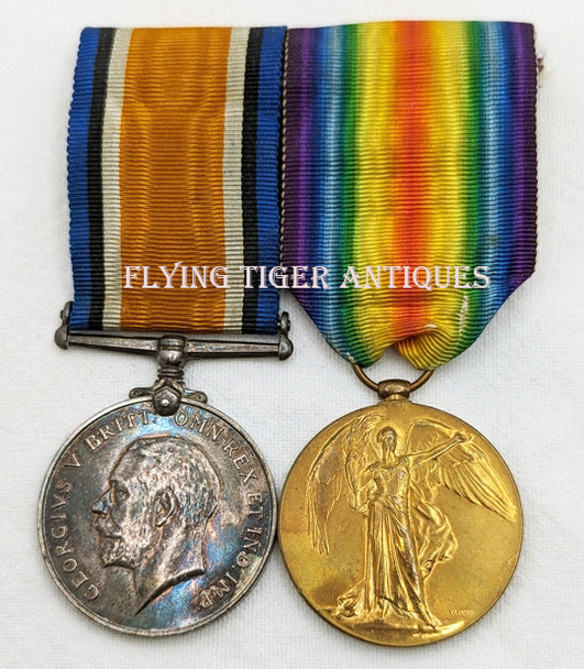 Lovely WWI UK Service & Victory Medals on Parade Mount to Private M Kunz 4th London Regiment