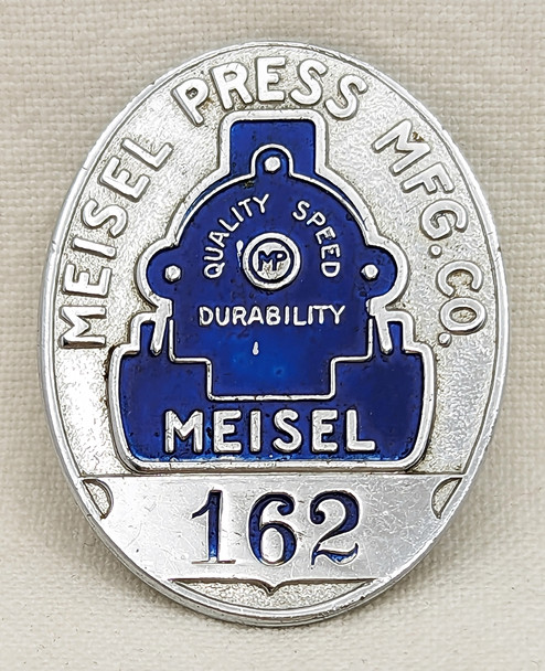 Rare 1930s Meisel Press Manufacturing Co. Employee Badge