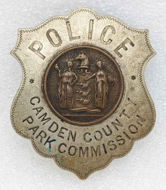 Beautiful ca 1910s - 1920s Camden Co NJ Park Commission Police Badge