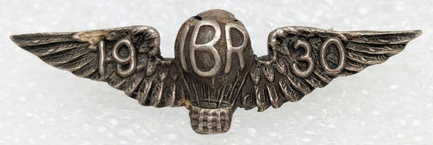 Rare 1930 International Balloon Races Lapel Wing From Cleveland Ohio