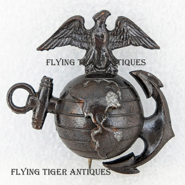 Beautiful WWI USMC Officer Collar EGA in the Ellis Style