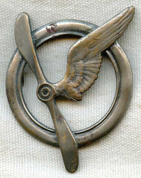 WWI Type I French Air Crew (L'Equipage de l'Air) Badge Numbered 2971