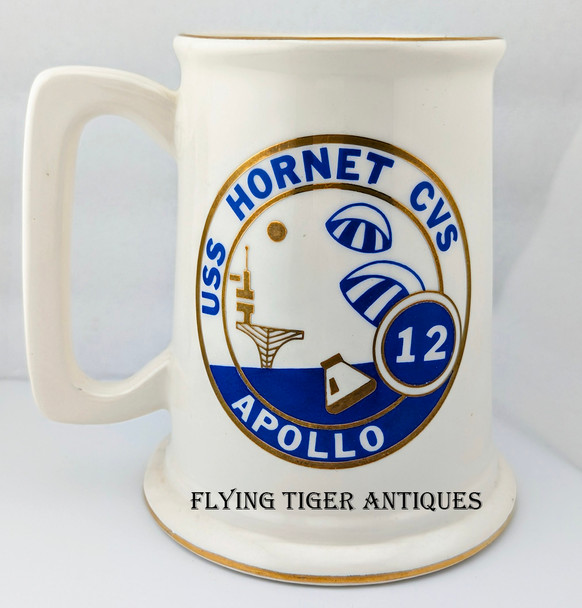 Ext Rare 1969 USS Hornet Apollo 12 Prime Recovery Vessel Beer Mug Stein