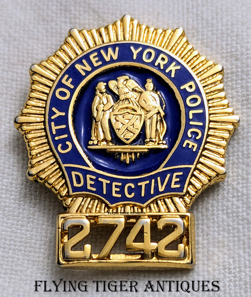 1960s Miniature NYPD Detective Wallet Badge # 2742