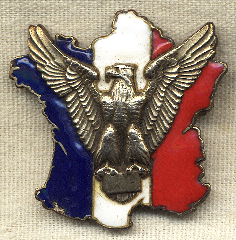 Gorgeous WWII French Liaison Badge in Sterling <p> NO LONGER AVAILABLE