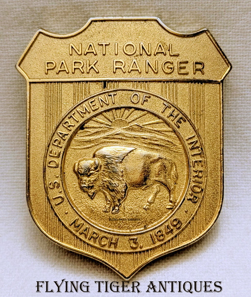 1990s-2000s US Dept of the Int National Park Ranger Buffalo Badge # 25929 by G. R. Davis