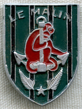 Late WWII French Naval Ship Badge for Destroyer (Contre-Torpilleur) Le Malin