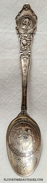 1909 Alaska Yukon Pacific Exposition Sterling Teaspoon from Seattle Washington