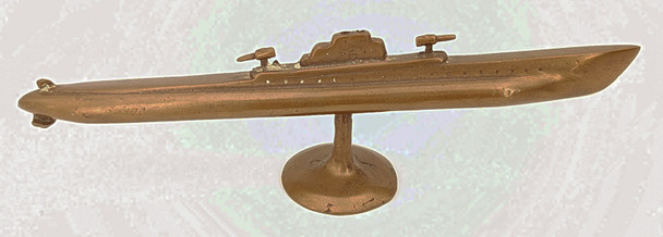 Cool Vintage 1930s - Early WWII Bronze Submarine Model From Portsmouth Naval Shipyard - usnsublm10030pms