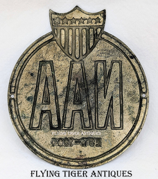 Gorgeous 1900s NAA National Automobile Association Enameled Radiator Badge