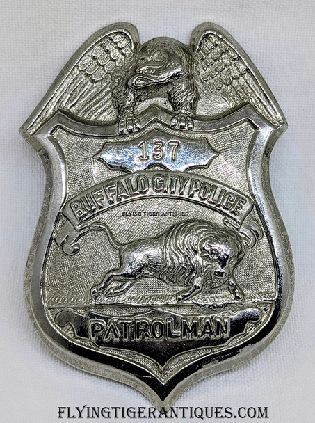 Beautiful 1950’s Buffalo New York Police Patrolman Badge # 137