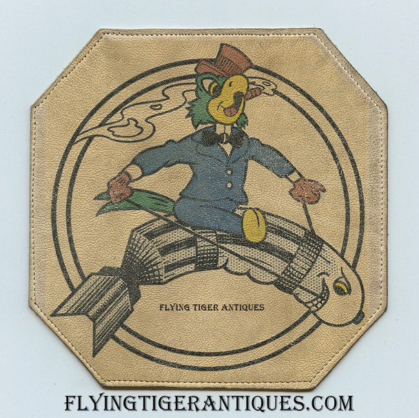 Great WWII Disney Design USAAF 721st Bomb Squadron, 450th Bomb Group, 47th Bomb Wing, 15th Air Force Printed Decal on Leather Jacket Patch