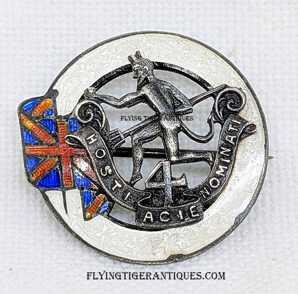 Beautiful Early WWI circa 1916 190th Inf. BN CEF Winnipeg Rifles Enameled Sterling Sweetheart Pin