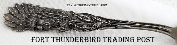 Beautiful circa 1900’s – 1910’s Sterling 1Silver Indian Chief Teaspoon by Fessenden & Co of Rhode Island