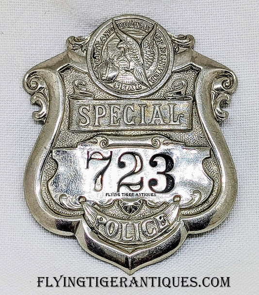Nice 6th Issue circa 1920 Denver Colorado Special Police Badge # 723 by Sachs – Lawlor