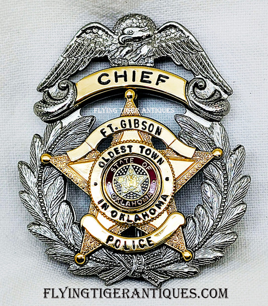 Beautiful 2011 – 2012 Fort Gibson Oklahoma Police Chief Badge by Blackinton