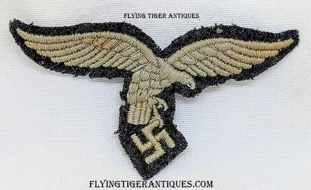 Circa 1930’s World War II Luftwaffe Enlisted Man Early Droop Tail Breast Patch Removed from Uniform