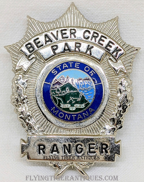 Extremely Rare 1960’s – 1970’s Beaver Creek Park Ranger Badge from Hill Country Montana