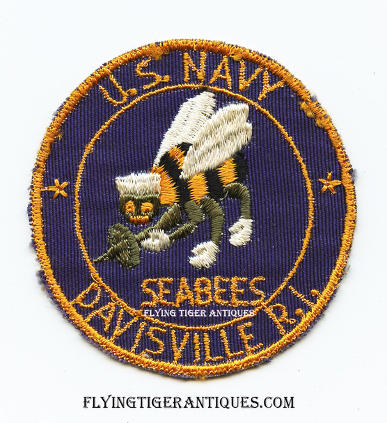 Great World War II US Navy Seabees Davisville R. I. Off-Duty Patch