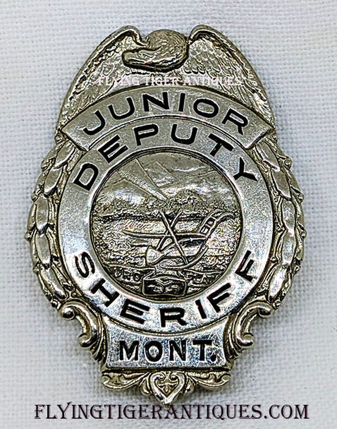 Great Late 1930’s – 1940s Montana Junior Deputy sheriff Badge by Art Burnside