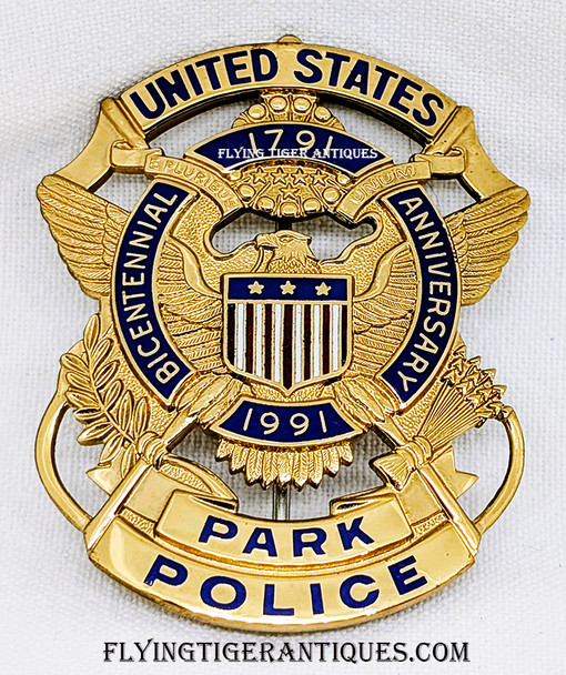 Excellent Condition 1991 US Park Police Bicentennial Badge # 765 by Blackinton