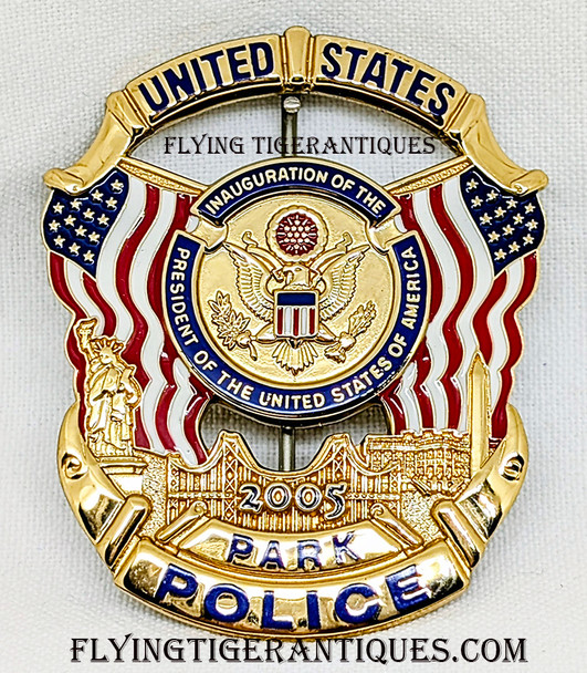 Minty 2005 US Park Police Presidential Inauguration Badge # 480 Made in 2004 by Blackinton