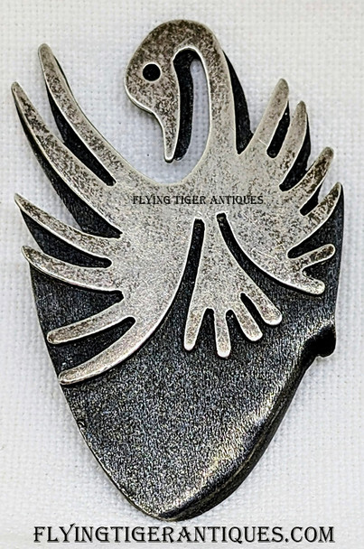Beautiful Mid-century circa 1950 Los Castillo Taxco Swan Brooch # 177