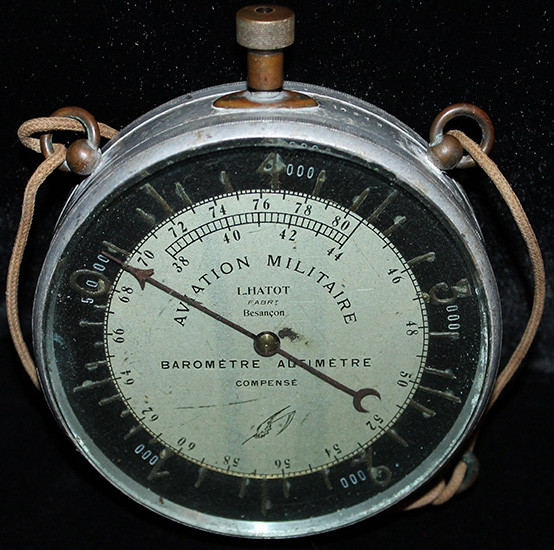 Gorgeous Early WWI French Aircraft Altimeter by L. Hatot of Paris