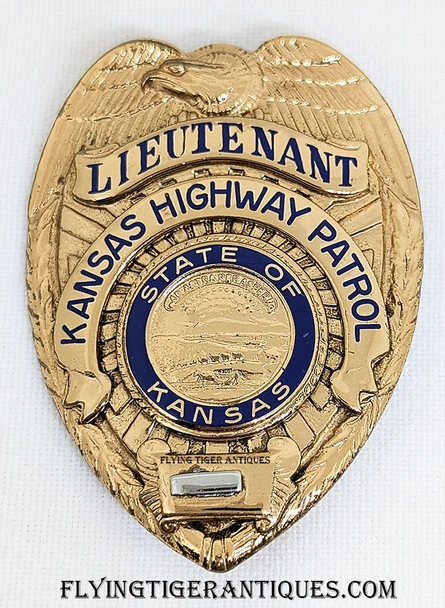 Beautiful Circa 1960 Kansas Highway Patrol Lieutenant Badge by Entenmann