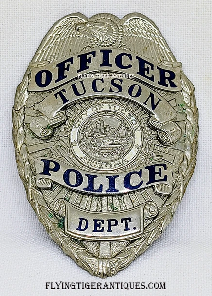 Great Old 1970’s Tucson Arizona Police Officer Badge # 147 Unmarked but made by Blackinton