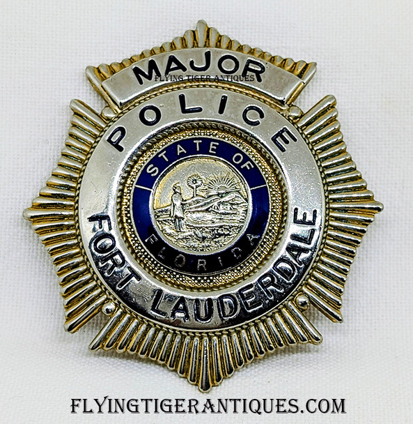 1950’s – 1960’s Fort Lauderdale Florida Police Major Badge