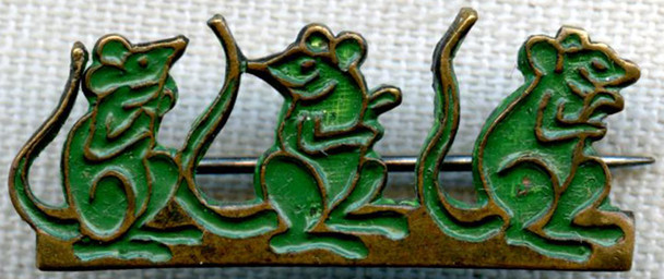 Rare, WWII Italian Air Force Squadron Badge for 205th Bomb Sq. Sorci Verdi