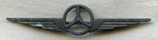 WWII Italian Air Force Aircraft Fitter Badge in Zinc