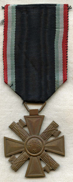 Scarce Ca. 1933 Fascist Italy M.V.S.N. (Blackshirts) 10 Year Service Medal