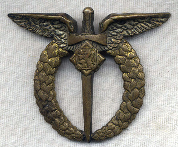 Circa 1950 Private Purchase Czechoslovakian Air Force Field Observer Badge