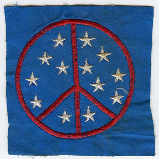 Saigon-Made Vietnam War Peace Sign with Stars Novelty Patch