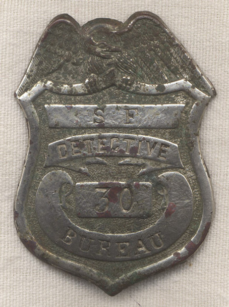 1870s San Francisco, California Detective Bureau Shield (Excavated)