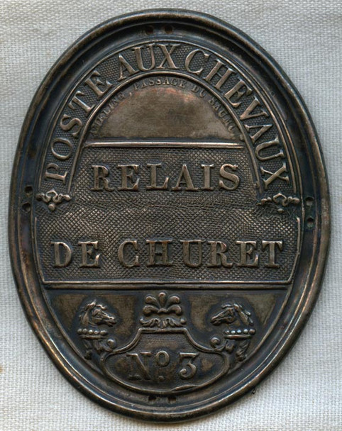 BEING IDed 1834-46 French Postal Badge/Relais de Churet N°3 NOT FOR SALE UNTIL IDed