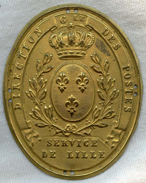 BEING IDed Louis XVIII/Chas X Restauration/Restoration Badge Service de Lille NOT FOR SALE TIL IDed