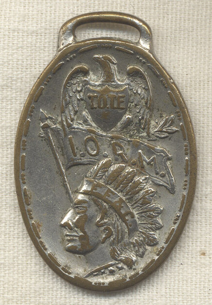 Great Improved Order of Redmen Watch Fob