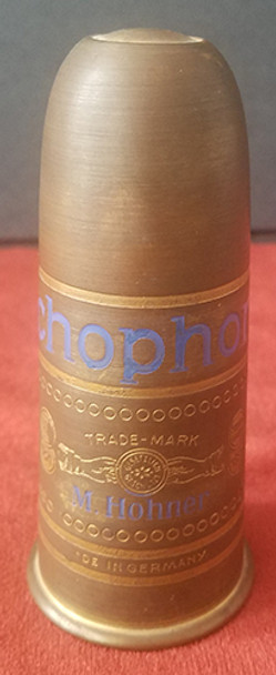 Scarce Ca 1900 Hohner Echophone Harmonica Amplifying Horn in Etched & Painted Brass