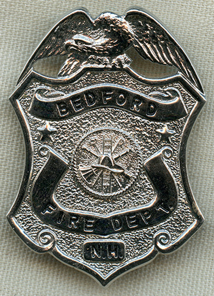 1970's-80's Bedford, NH Fire Department Badge