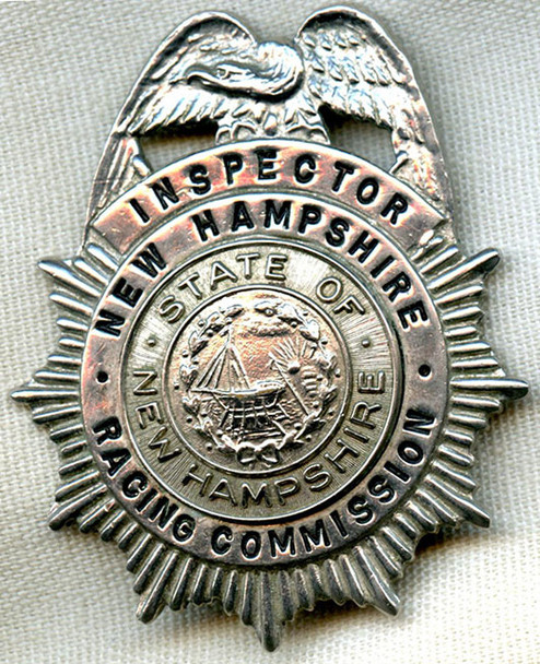 Rare 1950s New Hampshire Racing Commission Inspector Badge