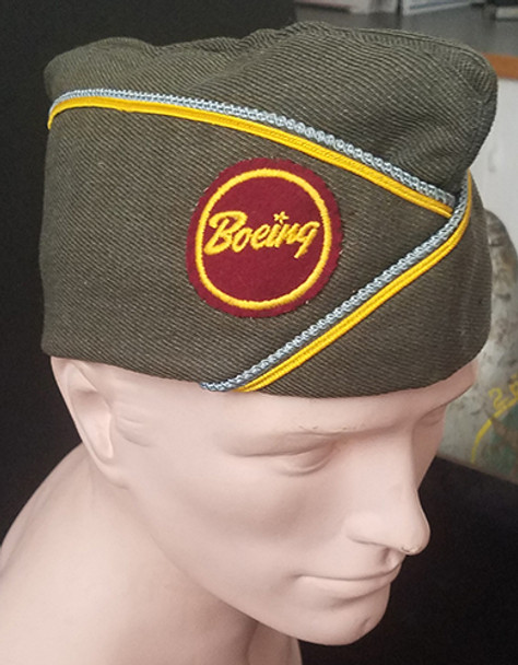 Great WWII Era Boeing Aircraft Tech Rep / Guard "Overseas Cap"