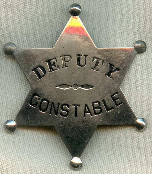 Great Large Old West 1890s - 1900s "Stock" Deputy Constable 6pt Star Badge Northwestern Stamp Works