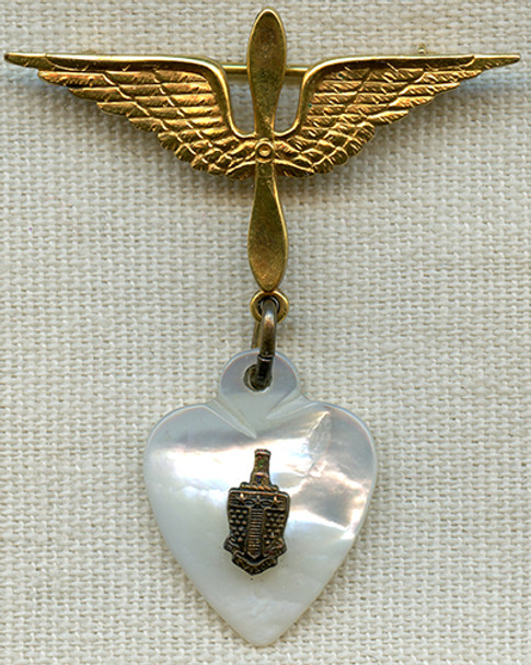 Beautiful 1920's-30's US Air Corps Sweetheart Pin in 1/20 12K Gold